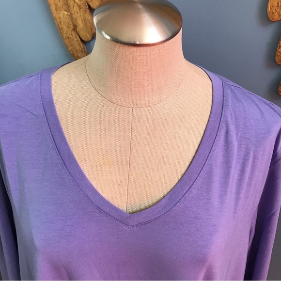 NWT Mountain Mamas essential v-neck tunic periwinkle 3/4 sleeves size XXXL - Picture 2 of 9